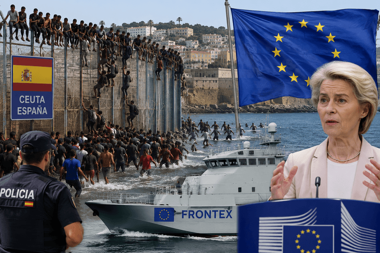 Von der Leyen: pomożemy Hiszpani, ale może we wrześniu. Z migrantami niech sobie radzą sami?